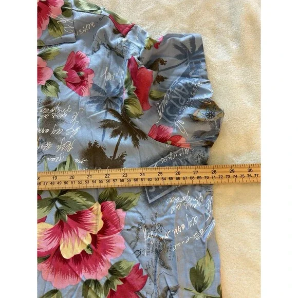 Sunset Cove Vintage Hawaiian Shirt Womens 2X Rayon Tropical Floral Resort - Picture 8 of 9